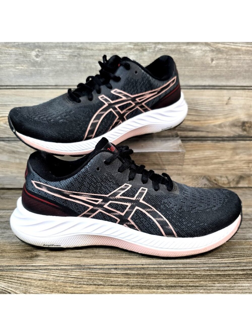 Asics Gel-Excite 9 Black/Salmon Running Shoes Sneakers Women's Size 8